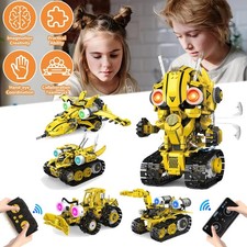 5-in-1 Technik Ferngesteuertes STEM-Roboter-Baukasten mit Licht Technikspielzeug