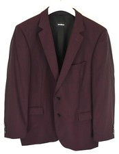 Strellson Rick-James Blazer Herren (Eu) 52 Einreihig Wolle Kariert Weinrot