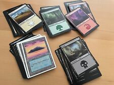 100 Basic Lands deutsch Magic Karten MtG, Standardländer, 20 pro Farbe