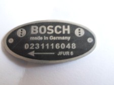 Typenschild Schild Bosch