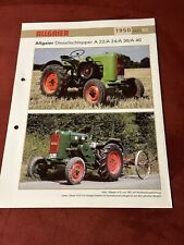 Allgaier Traktor Dieselschlepper A / 22 24 30 40 1950 Weltbild Prospekt