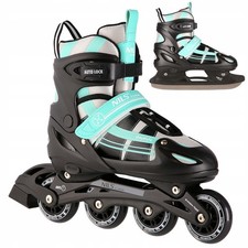 Inliner 2in1 Rollschuhe Inlineskates Schlittschuhe Verstellbar Kinder Erwachsene