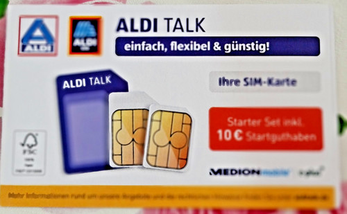 Aldi talk sim karte - karte, mit