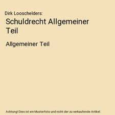 Schuldrecht allgemeiner teil - allgemeiner,