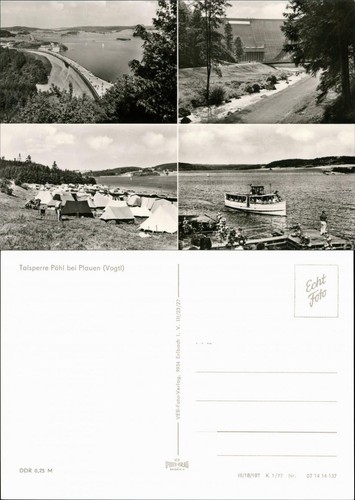 Ansichtskarte pöhl talsperre - ansichtskarte,