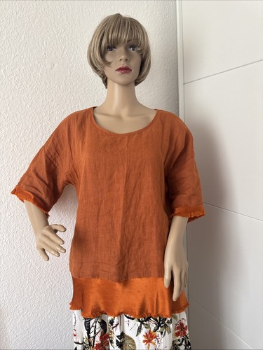 Damen bluse leinbluse m - leinbluse,