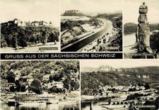 FÜR SAMMLER: Alte Mehrbild-Ansichtskarte S/W m. Gr. a. d. Sächs. Schweiz, ungel.