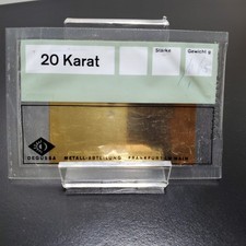 Goldbarren Degussa Blattgold Zahngold 20 Karat 83,3 echt Gold Echtgold 833