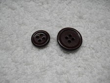 Knöpfe LEDER braun 4-Loch