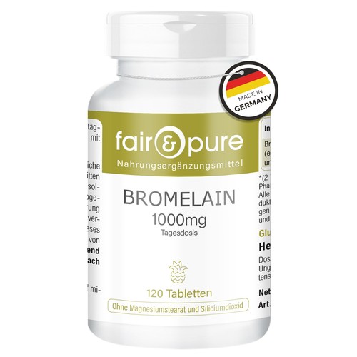 Bromelain 1000mg tagesdosis - 1000mg, tagesdosis-