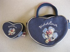 Tasche Set mit Geldbeutel Diddl Diddlina mit Anhänger, Blau, Top