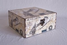 510 Massivholz Box Leinenoptik