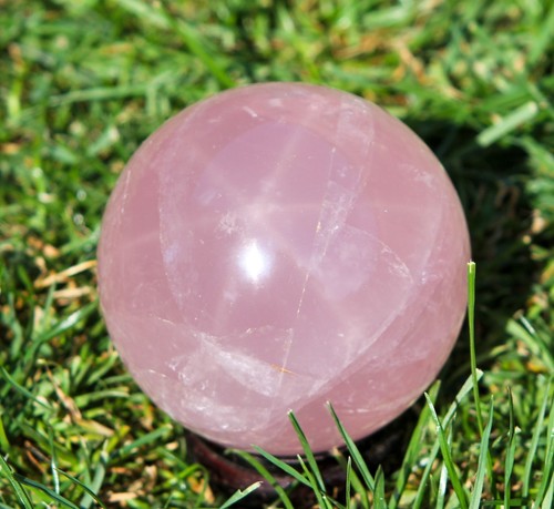 Sternrosenquarz kugel 363 - sternrosenquarz, kugel,