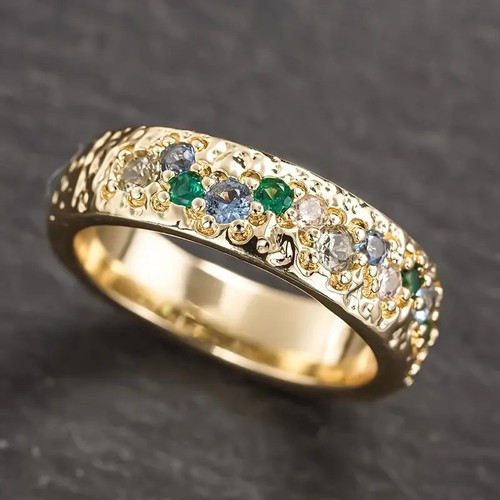 Ring gold mit steinen grün - ring,