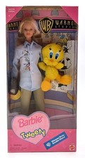 1998 Warner Bros. Looney Tunes Barbie Loves Tweety Puppe / Mattel 21632 / NrfB
