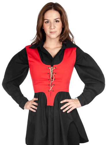 Schnürmieder rot vielseitig - schnürmieder,