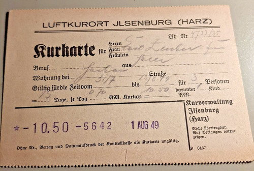 Alte kurkarte ilsenburg - alte,