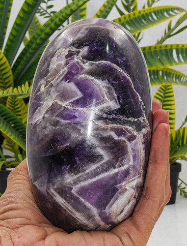 Blauer amethyst kristall - a+,