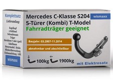AHK für Mercedes C-Klasse S204 07-14 abnehmbar BRINK +13pol E-Satz ABE