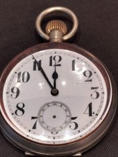 große antike Dienstuhr Eisenbahneruhr perfekte Funktion