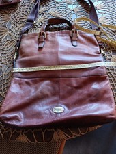 Fossil Damen Handtasche Tasche Leder Braun Henkeltasche Schultertasche 