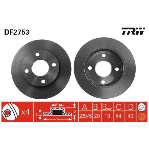 Bremsscheibe vorne für - 2x,