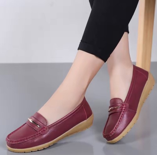 Echtleder damen loafer slip - echtleder, slip-on