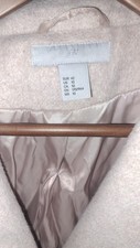 DAMEN, Winterjacke/ Mantel, H&M, beige, Gr. 42, Wollgemisch