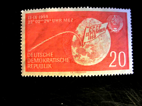 Ddr briefmarke 1959 landung - briefmarke,