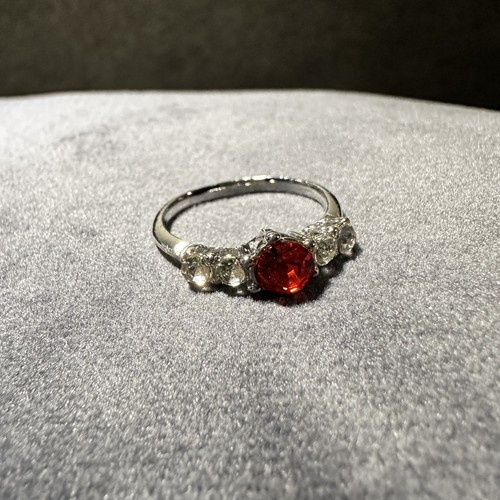 Versilberter damenring mit - versilberter,