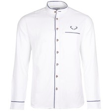 Trachtenhemd Noah weiß blau