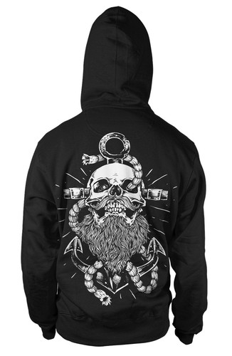 Anker totenkopf hoodie - anker,