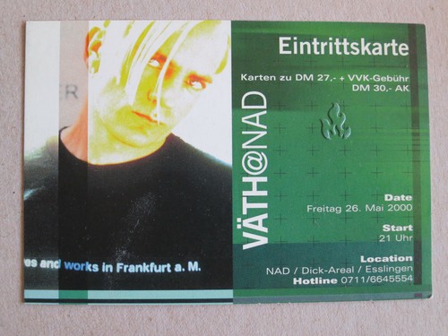 Sven väth techno party ticket - techno,