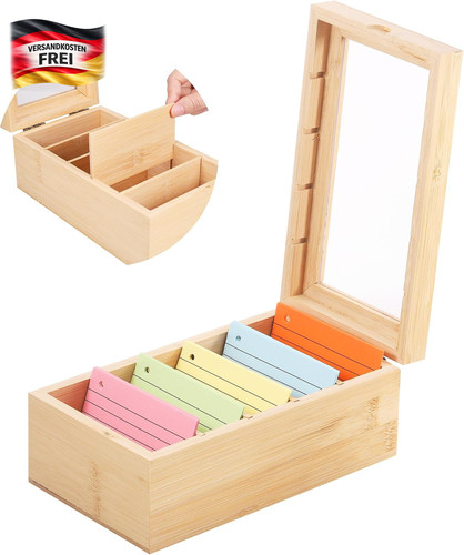 Karteikarten box holz - box,