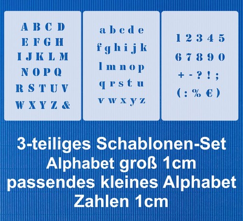 3er schablonen set - schablonen, 05