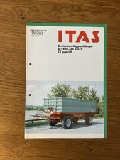 Orig. ITAS Kipper Anhänger Prospekt Brochure Landmaschinen Traktor Schlepper D7