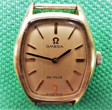 schöne gold (18 Karat) OMEGA DAMEN ARMBANDUHR, DE VILLE, sehr gute Funktion