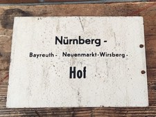 Altes Zuglaufschild Nürnberg