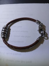 geflochtenes Lederarmband Herren Fossil ca 21 cm lang