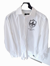 Herrenhemd Look 54, Großstadtadel, Gr. L, weiß, Swarovski Kristalle