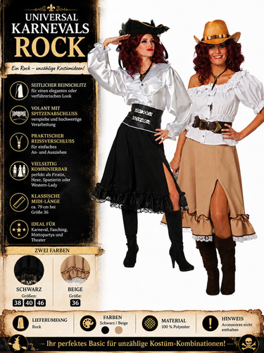 Universal karnevalsrock damen - karnevalsrock,
