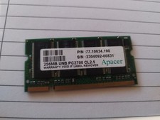 256MB Apacer DDR1 RAM PC2100S