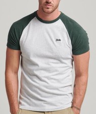 Superdry Herren Vintage Baseball T-Shirt Glacier Grey