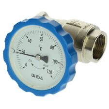 Wesa-ISO-Therm-Pumpen-Kugelhahn 1" mit Thermometergriff blau