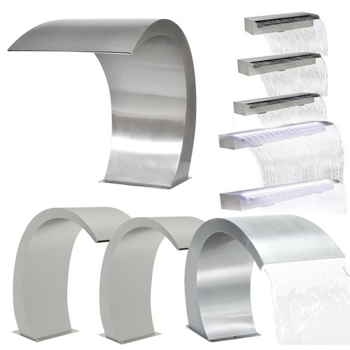 Edelstahl schwalldusche led - edelstahl,