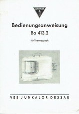 VEB Junkalor Dessau Bedienungsanleitung Thermograph Ba 413.2 DDR 1961 Junkers