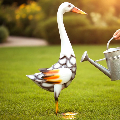 Gans gartenfigur metall - gans,