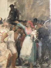 Schöne Malerei Expressionismus Öl Leinwand 1900 Expressionist Aufstand Sklaven?