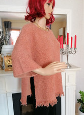 Marc cain Strick Pullover Gr. 1 Oversize Look - Poncho Schurwolle Alpaka TOP