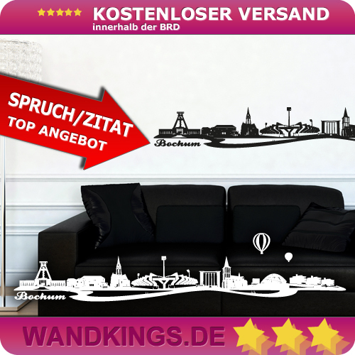 Wandtattoo skyline bochum - wandtattoo,